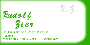 rudolf zier business card